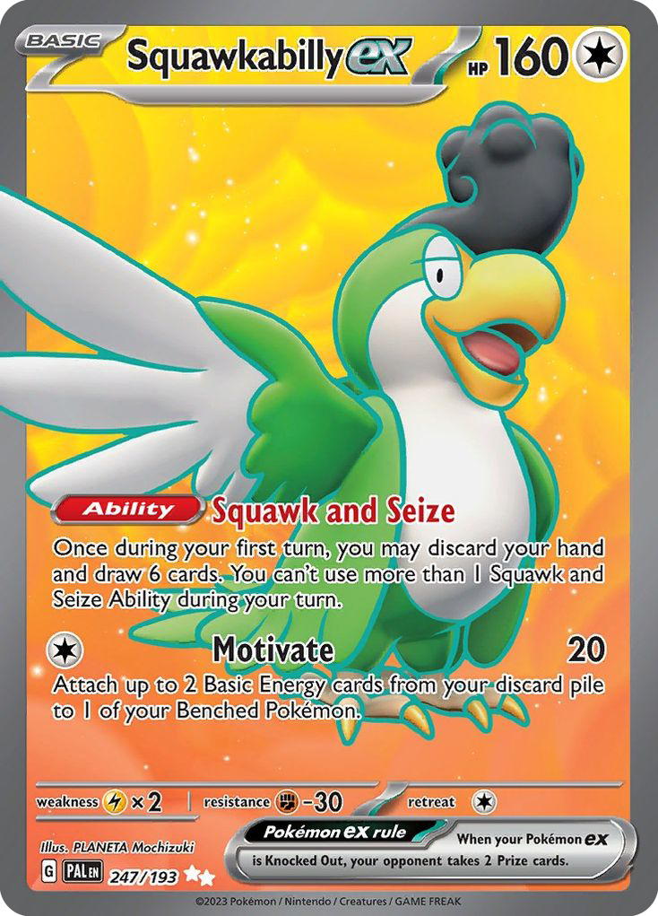 Squawkabilly ex (247/193) - [Full Art] Paldea Evolved (PAL)