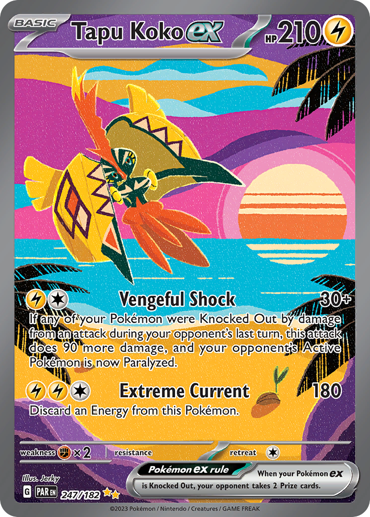 Tapu Koko ex (247/182) - [Special Illustration Rare] Paradox Rift (PAR)