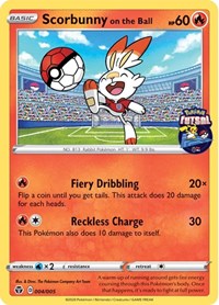 Scorbunny on the Ball - 004/005 (Pokemon Futsal) (4) - Miscellaneous Cards & Products (MCAP)