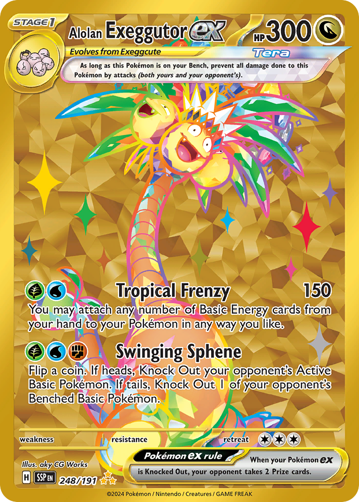 Alolan Exeggutor ex (248/191) - [Gold Holo] Surging Sparks (SSP)