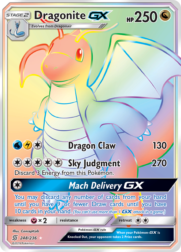 Dragonite-GX (248/236) - [Rainbow Holo] Unified Minds (UNM)