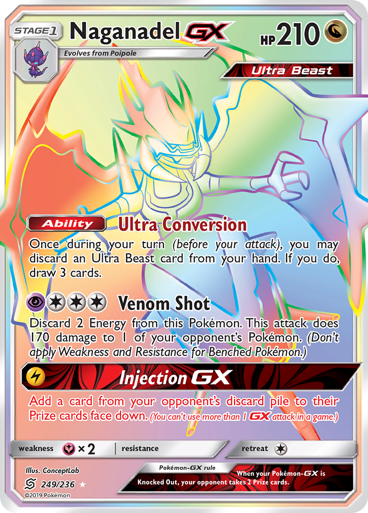 Naganadel-GX (249/236) - [Rainbow Holo] Unified Minds (UNM)