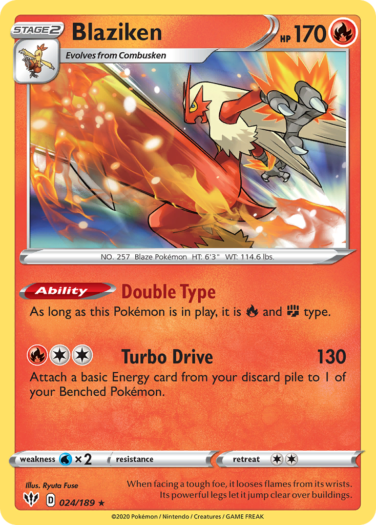 Blaziken (24/189) - [Holo Foil] Darkness Ablaze (DAA)