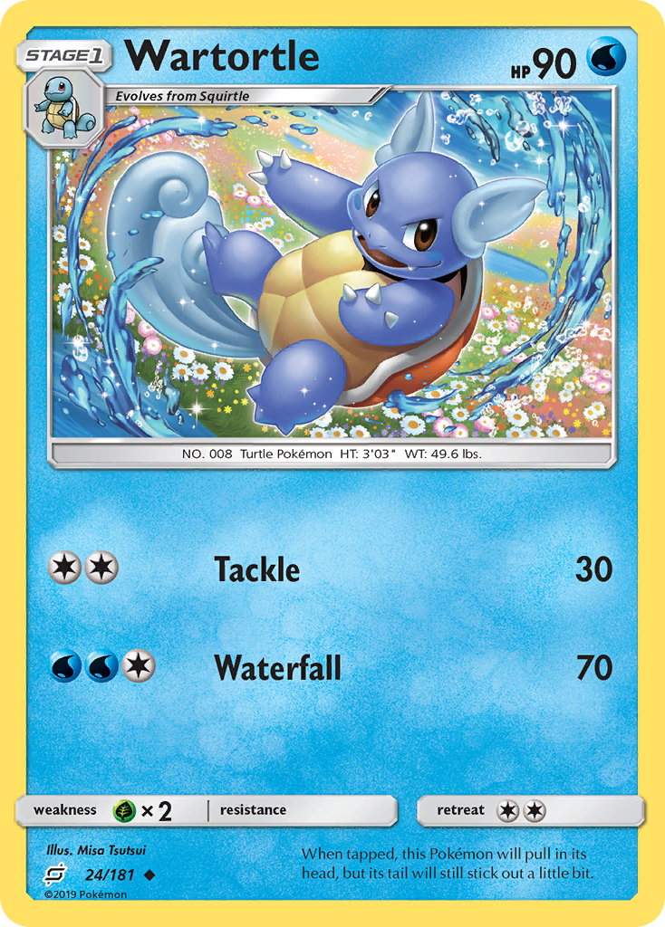 Wartortle (24/181) - [Reverse Holo] Team Up (TEU)