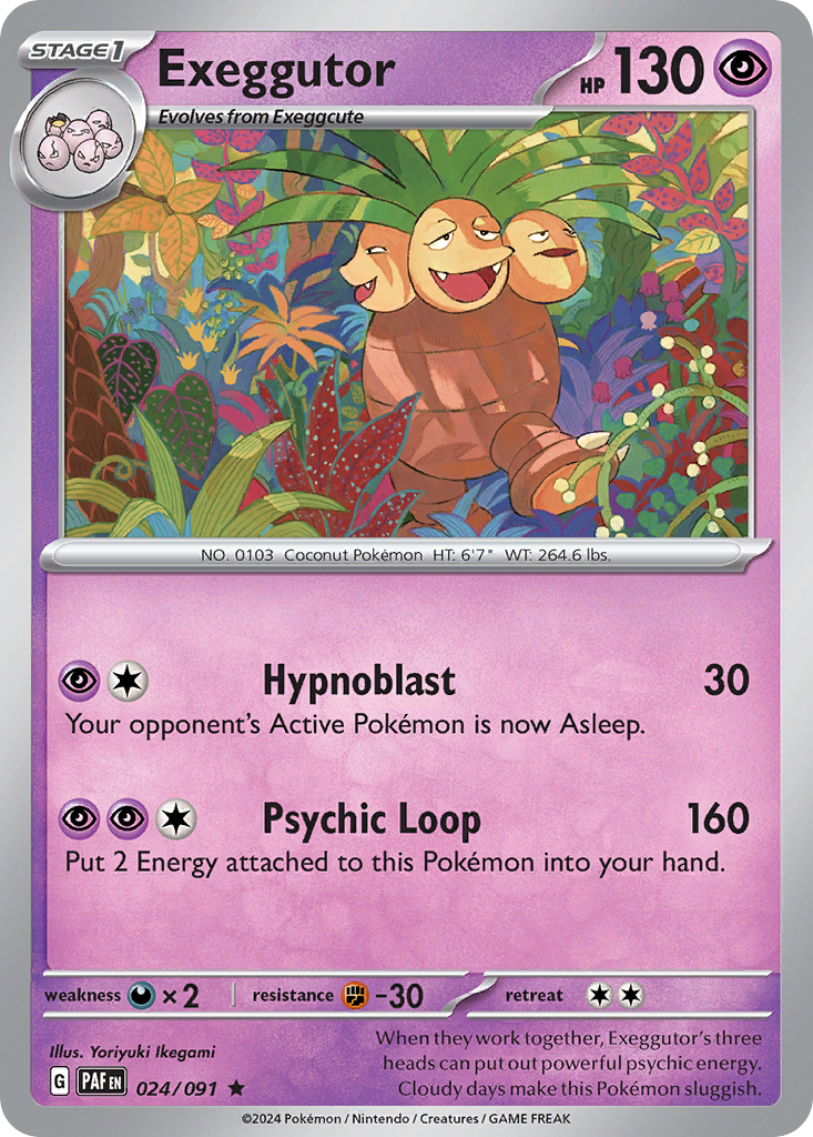 Exeggutor (24/91) - [Reverse Holo] Paldean Fates (PAF)