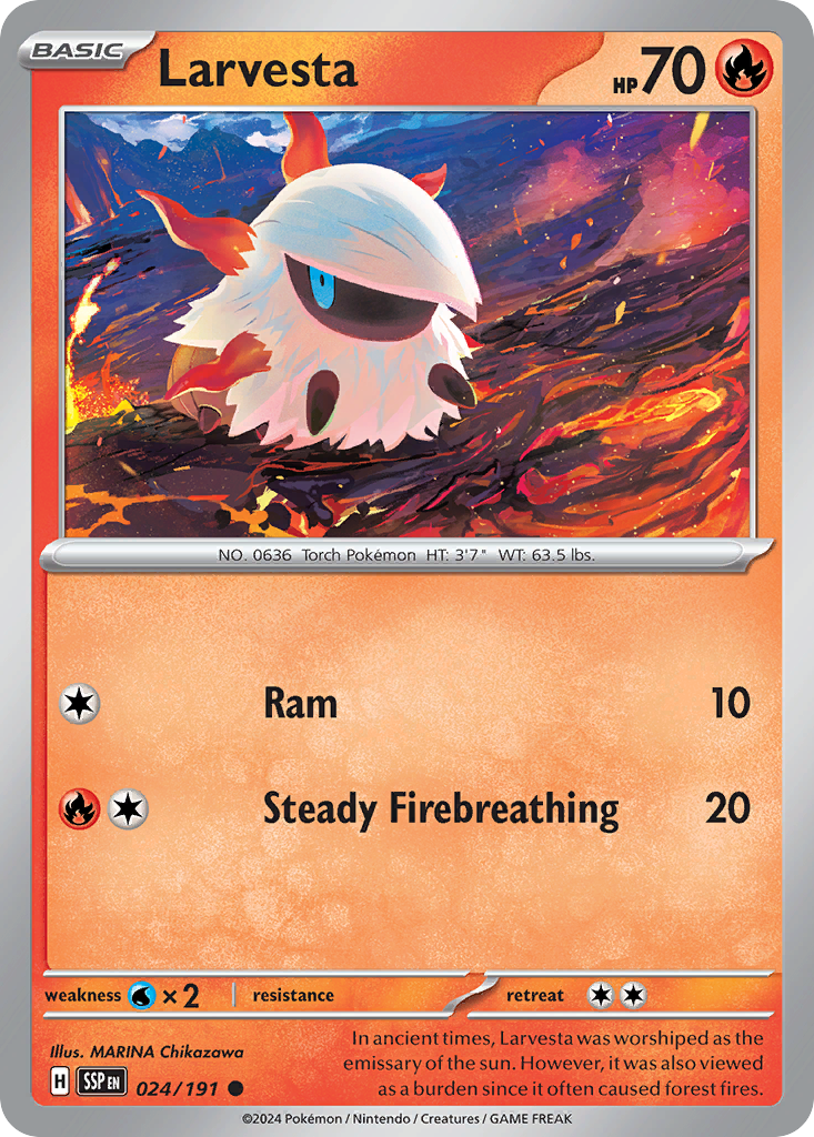 Larvesta (24/191) - Surging Sparks (SSP)