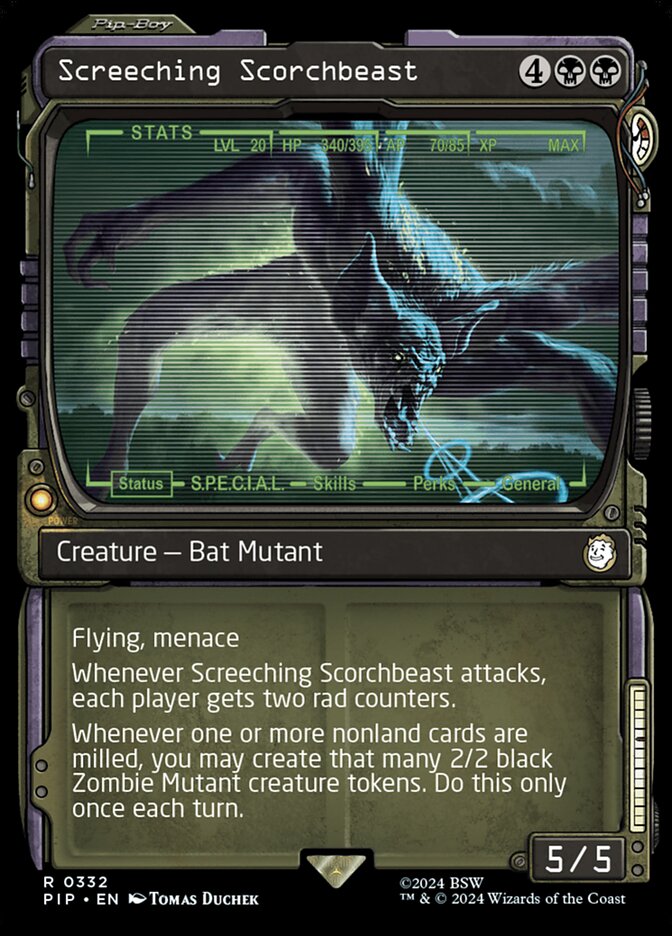 Screeching Scorchbeast - [Foil, Showcase] Fallout (PIP)