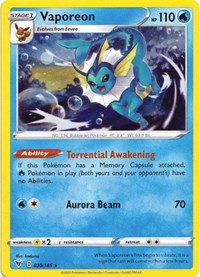 Vaporeon - 030/185 (Cosmos Holo) (30) - Miscellaneous Cards & Products (MCAP)