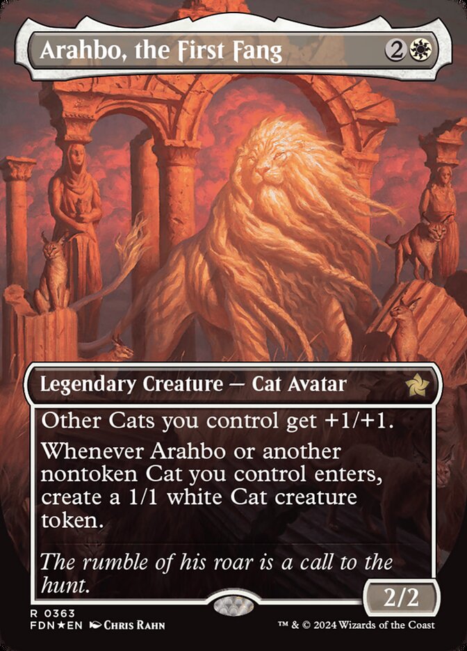 Arahbo, the First Fang - [Mana Foil, Borderless] Foundations (FDN)