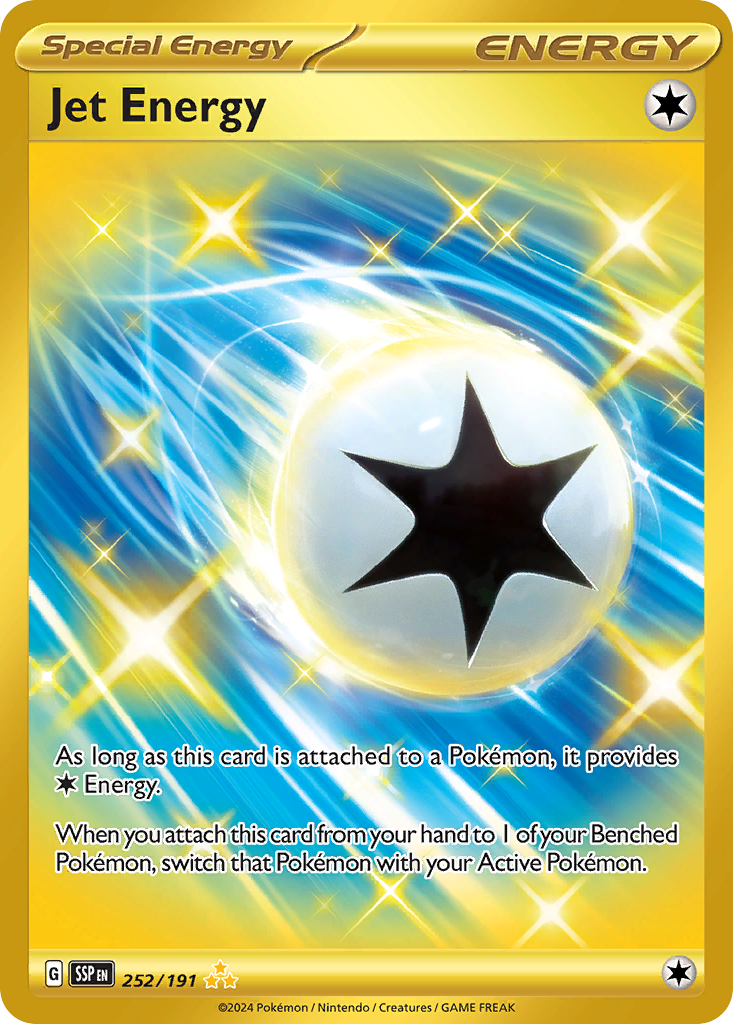 Jet Energy (252/191) - [Gold Holo] Surging Sparks (SSP)