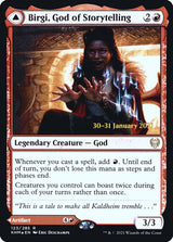 Birgi, God of Storytelling // Harnfel, Horn of Bounty (123s) - Kaldheim Promos (PKHM)