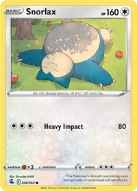 Snorlax (206) - SWSH08: Fusion Strike (SWSH08)