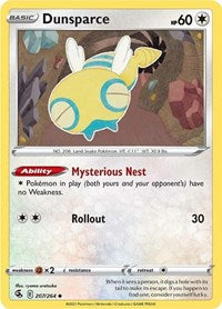 Dunsparce (207) - SWSH08: Fusion Strike (SWSH08)