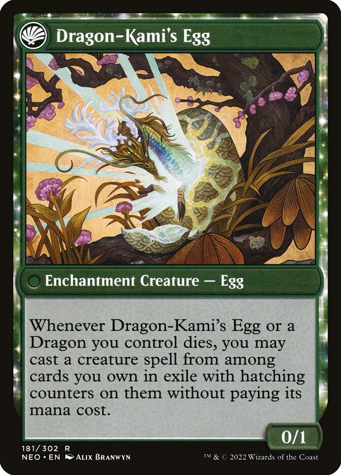 The Dragon-Kami Reborn // Dragon-Kami's Egg (181) - Kamigawa: Neon Dynasty (NEO)
