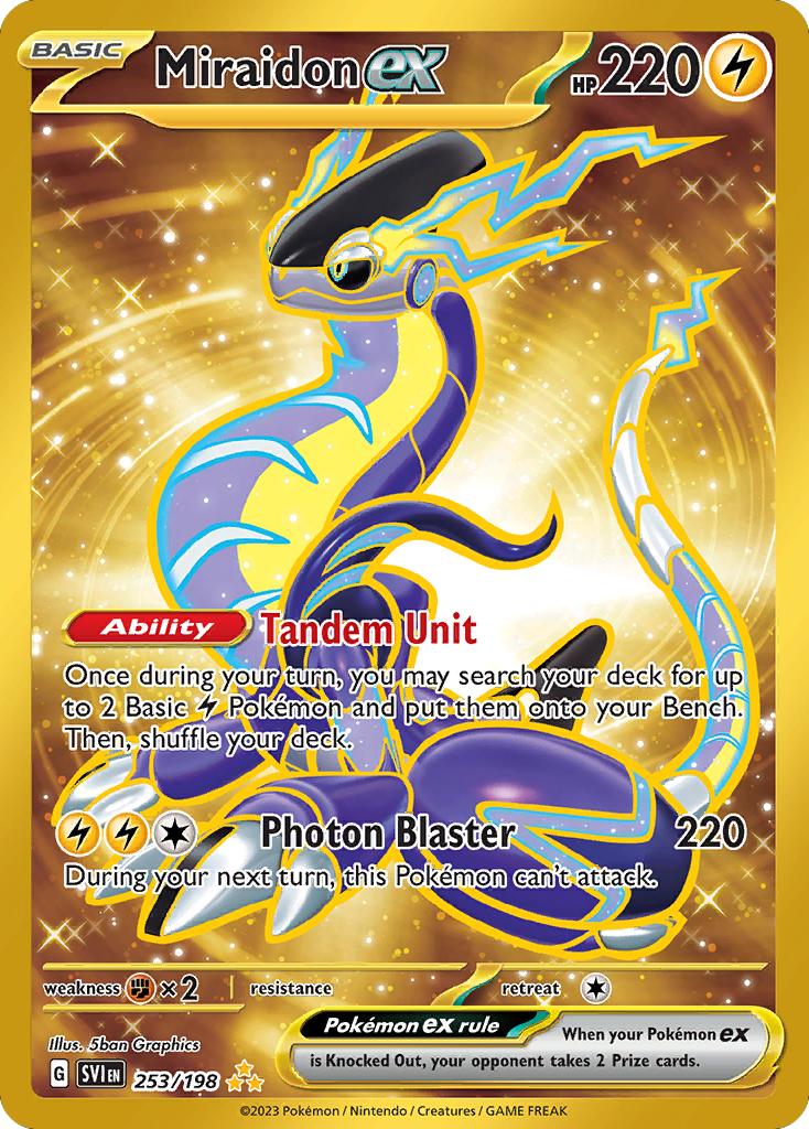 Miraidon ex (253/198) - [Gold Holo] Scarlet & Violet (SVI)