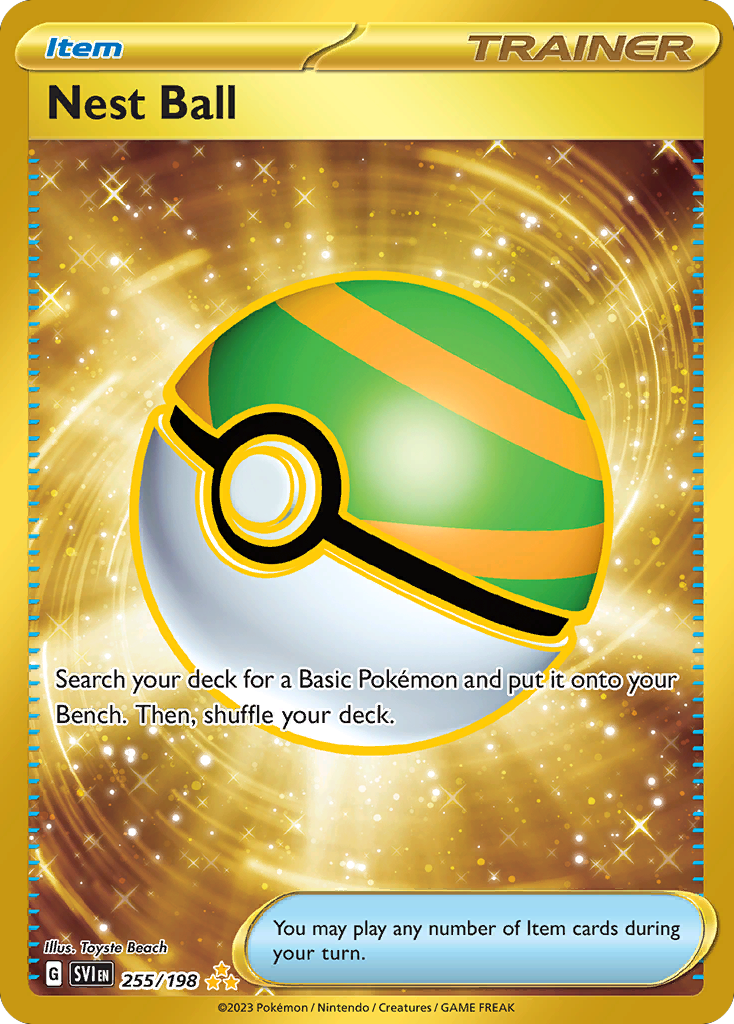 Nest Ball (255/198) - [Gold Holo] Scarlet & Violet (SVI)