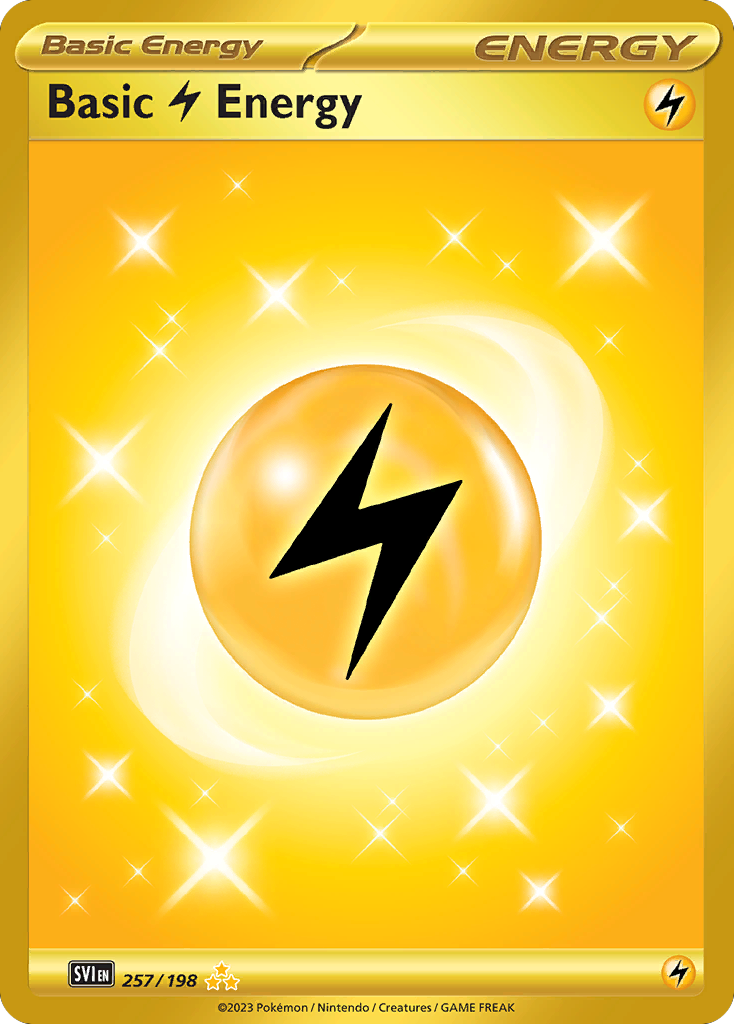 Basic Lightning Energy (257/198) - [Gold Holo] Scarlet & Violet (SVI)
