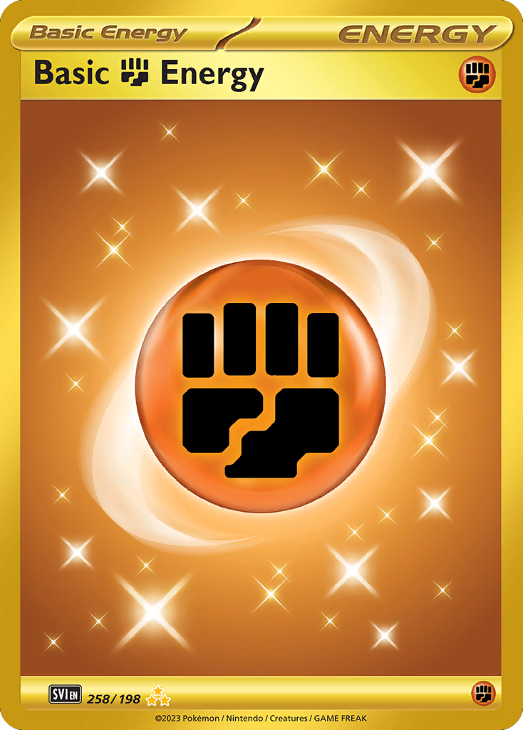 Basic Fighting Energy (258/198) - [Gold Holo] Scarlet & Violet (SVI)