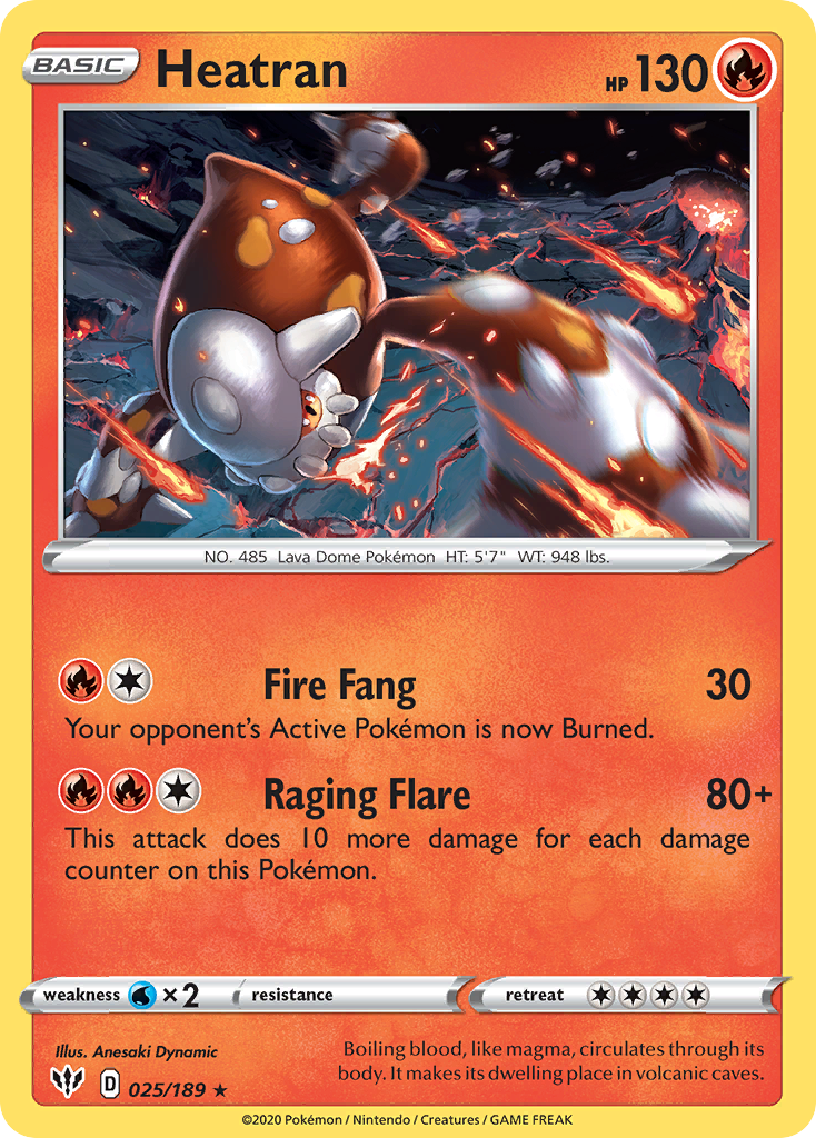 Heatran (25/189) - [Holo Foil] Darkness Ablaze (DAA)