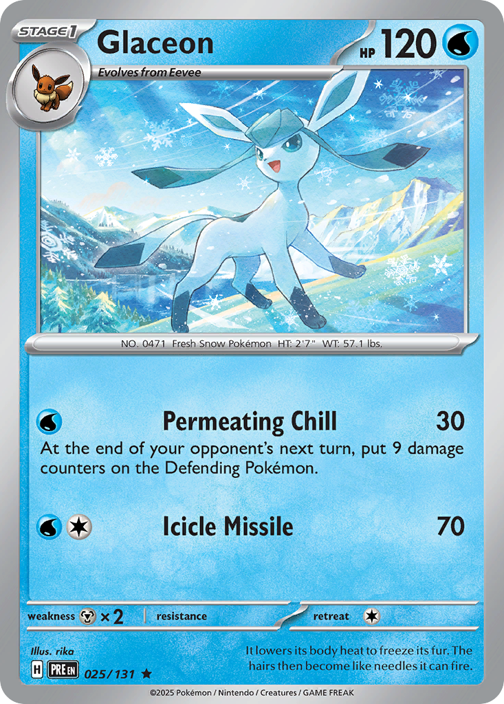 Glaceon (25/131) - [Holo Foil] Prismatic Evolutions (PRE)