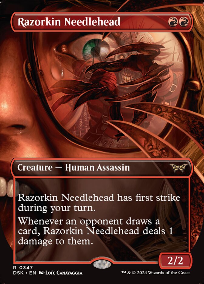 Razorkin Needlehead - [Foil, Borderless] Duskmourn: House of Horror (DSK)