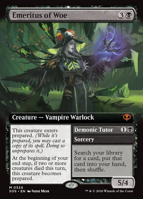 Emeritus of Woe // Demonic Tutor (324) - Secrets of Strixhaven (SOS)