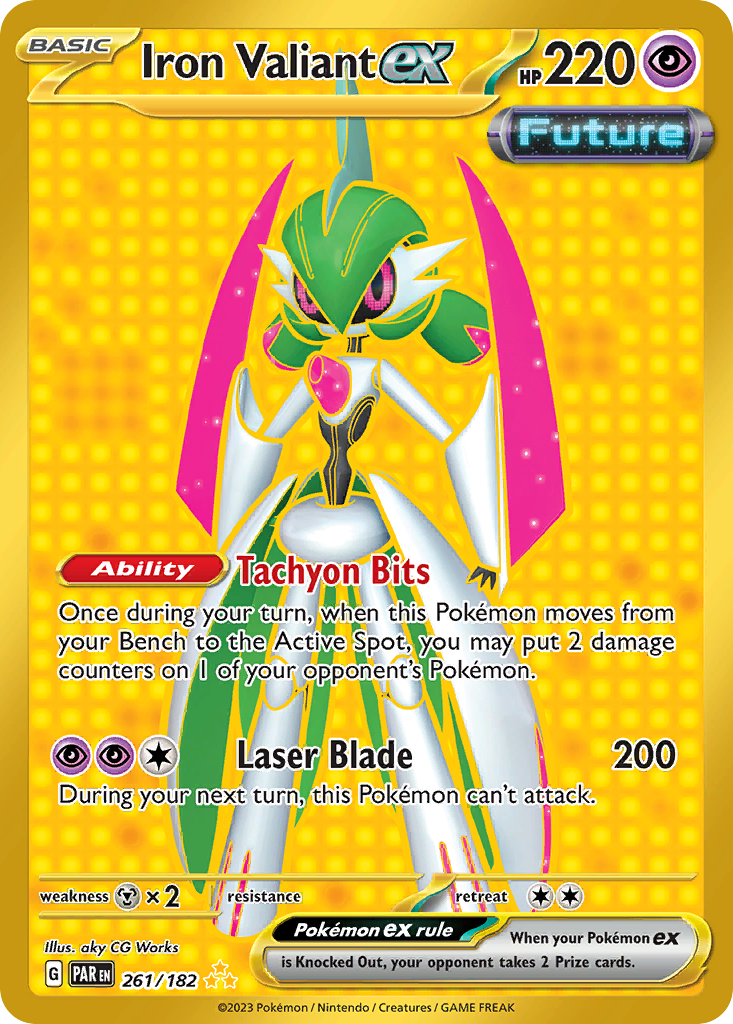 Iron Valiant ex (261/182) - [Gold Holo] Paradox Rift (PAR)