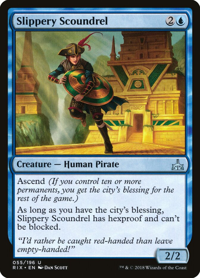 Slippery Scoundrel (55) - Rivals of Ixalan (RIX)
