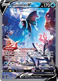 Lumineon V (Alternate Full Art) (156) - SWSH09: Brilliant Stars (SWSH09)