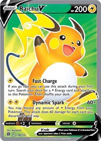 Raichu V (Full Art) (158) - SWSH09: Brilliant Stars (SWSH09)