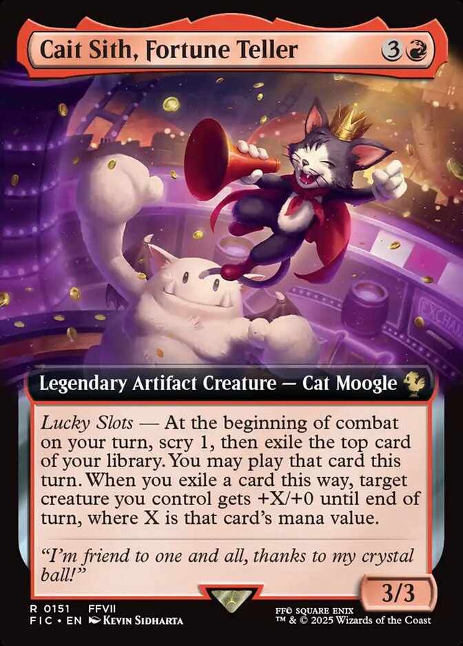 Cait Sith, Fortune Teller (151) - [Extended Art] Final Fantasy Commander (FIC)