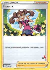 Shauna - 240/264 (#50 Cinderace Stamped) (240) - Battle Academy 2022 (BA22)