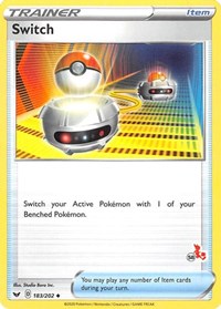 Switch - 183/202 (#58 Cinderace Stamped) (183) - Battle Academy 2022 (BA22)