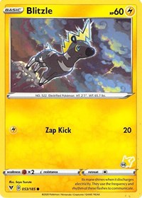 Blitzle - 053/185 (#55 Pikachu Stamped) (53) - Battle Academy 2022 (BA22)