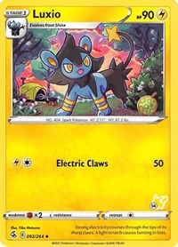 Luxio - 092/264 (#14 Pikachu Stamped) (92) - Battle Academy 2022 (BA22)