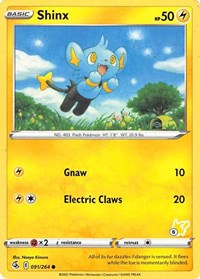 Shinx - 091/264 (#6 Pikachu Stamped) (91) - Battle Academy 2022 (BA22)