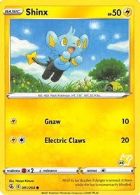 Shinx - 091/264 (#45 Pikachu Stamped) (91) - Battle Academy 2022 (BA22)