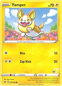 Yamper - 074/202 (#58 Pikachu Stamped) (74) - Battle Academy 2022 (BA22)