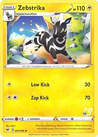 Zebstrika - 054/185 (#56 Pikachu Stamped) (54) - Battle Academy 2022 (BA22)