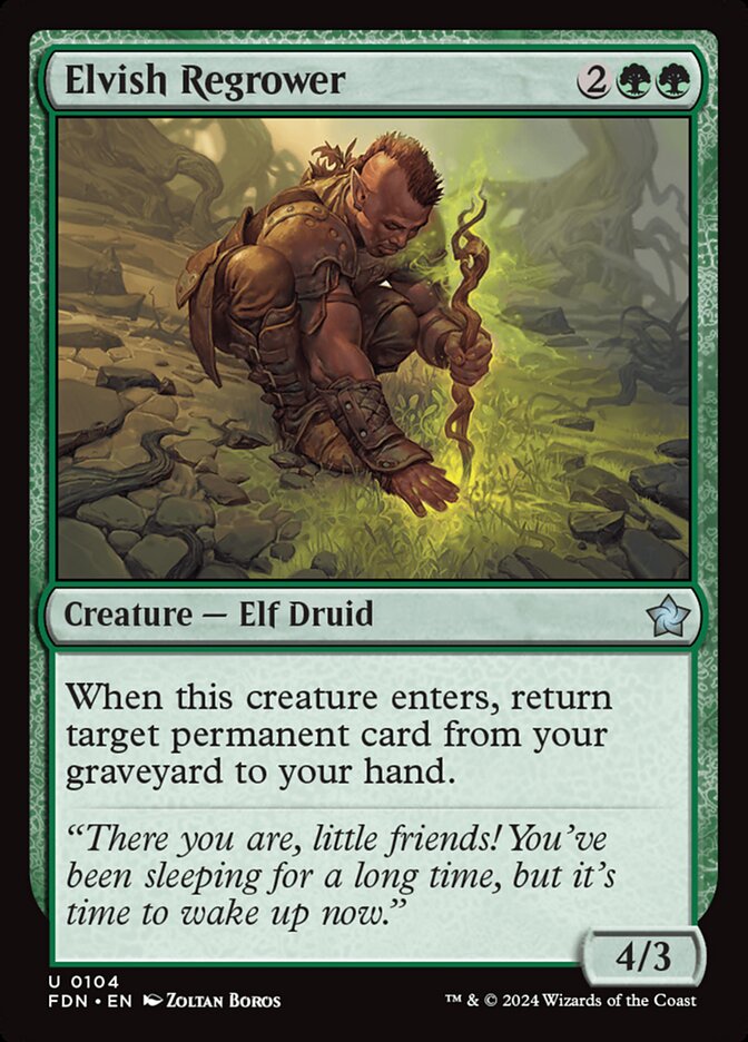 Elvish Regrower (104) - Foundations (FDN)
