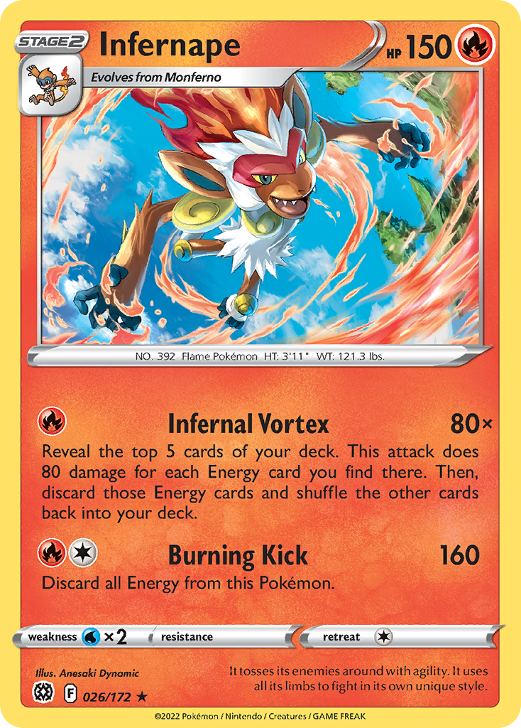Infernape (26/172) - [Holo Foil] Brilliant Stars (BRS)
