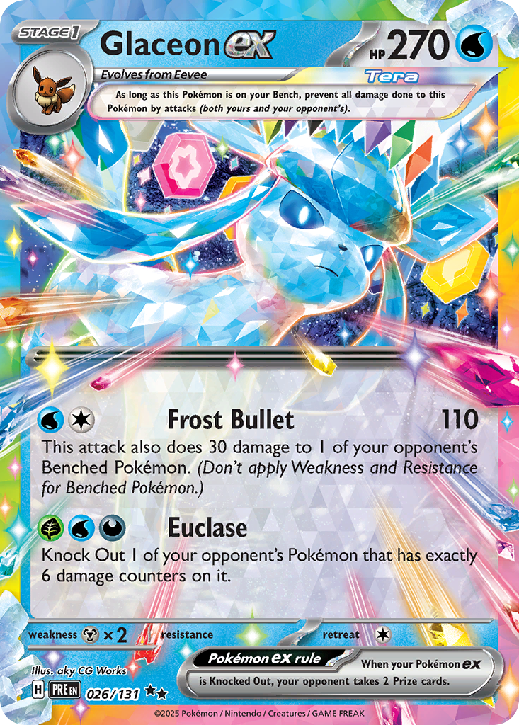 pokemon card ice Glaceon ex (26/131)