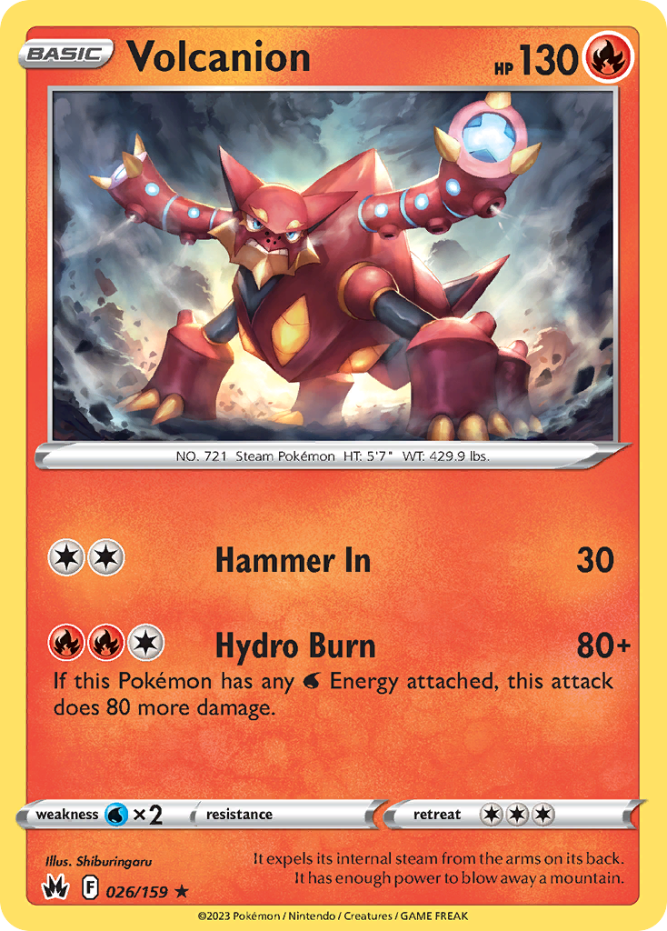 Volcanion (26/159) - [Reverse Holo] Crown Zenith (CRZ)