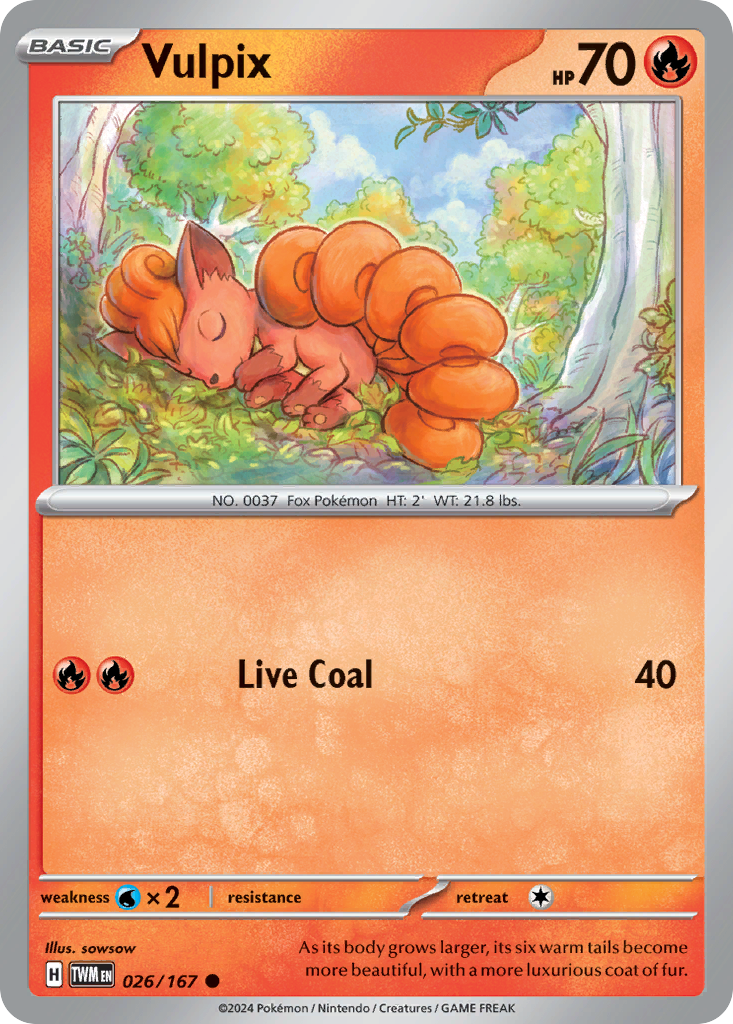 Vulpix (26/167) - [Reverse Holo] Twilight Masquerade (TWM)