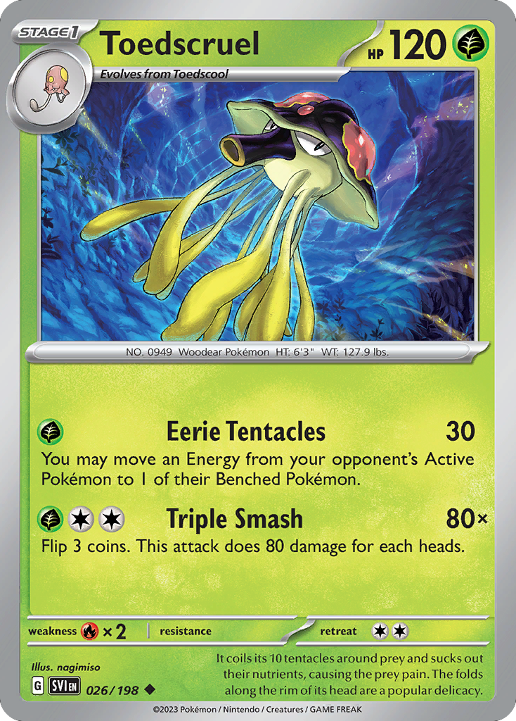 Toedscruel (26/198) - [Reverse Holo] Scarlet & Violet (SVI)