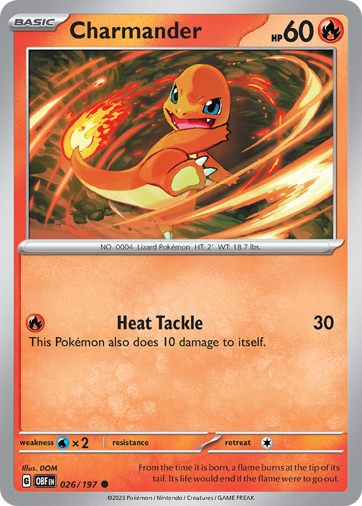 Charmander (26/197) - [Reverse Holo] Obsidian Flames (OBF)