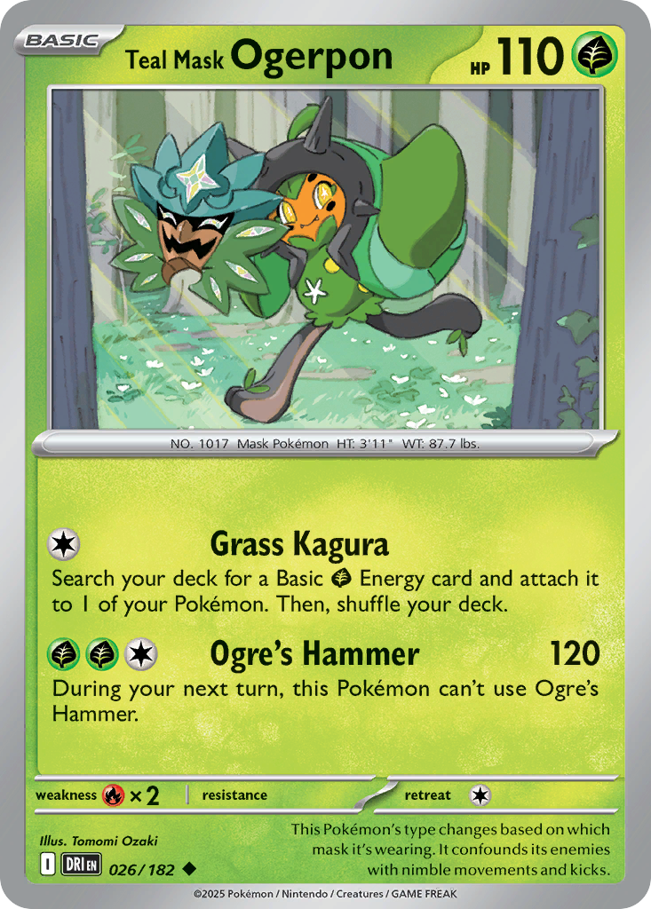 Teal Mask Ogerpon (26/182) - Destined Rivals (DRI)
