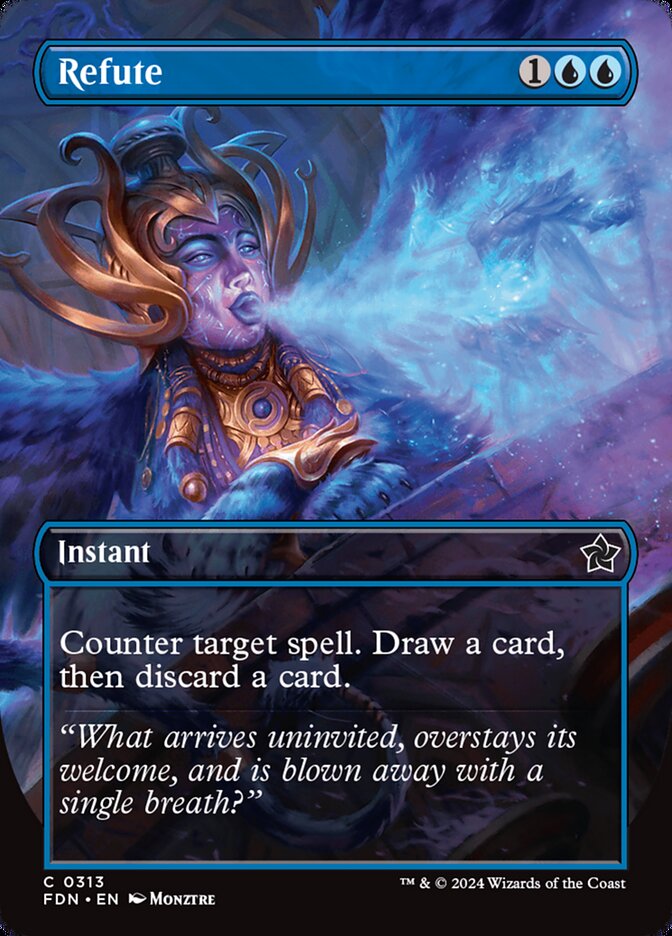 Refute - [Foil, Borderless] Foundations (FDN)