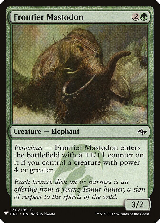 Frontier Mastodon (FRF-130) - The List (PLST)