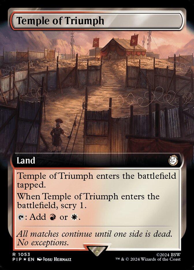 Temple of Triumph - [Surge Foil, Extended Art] Fallout (PIP)
